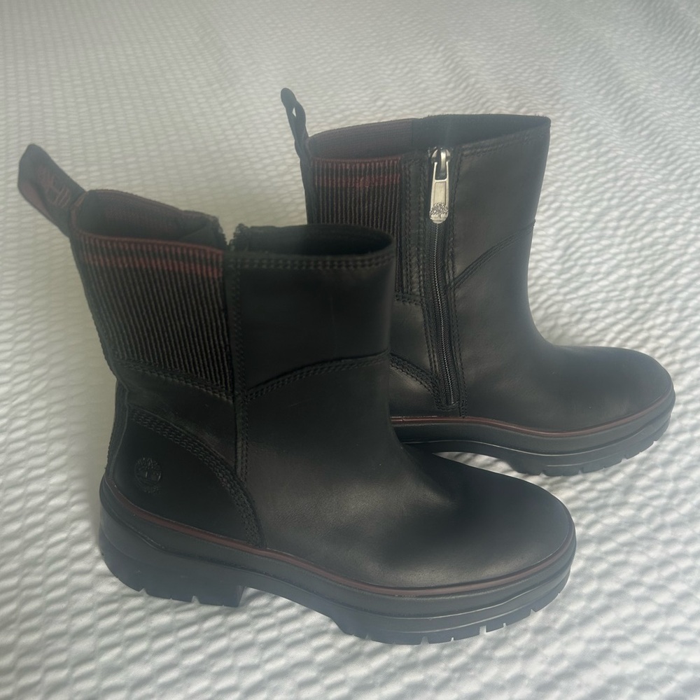 Timberland Womens Malynn Waterproof Leather Boots Black size 6